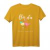 Bin da kann losgehen Flamingo mit Sekt T-Shirt - Lustiges Partyshirt für Mädelsabend & Feierfreunde
