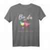 Bin da kann losgehen Flamingo mit Sekt T-Shirt - Lustiges Partyshirt für Mädelsabend & Feierfreunde
