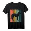 Irischer Wolfshund Silhouette Retro Vintage 70er 80er T-Shirt – Perfektes Geschenk für Hundeliebhaber und Retro-Fans