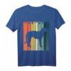 Irischer Wolfshund Silhouette Retro Vintage 70er 80er T-Shirt – Perfektes Geschenk für Hundeliebhaber und Retro-Fans