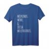 Wochenenden Wein Irischer Wolfshund T-Shirt – Perfektes Geschenk für Irischer Wolfshund Besitzer & Hundeliebhaber mit Irish Wolfhound Illustration