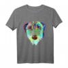 Splash Hund Irischer Wolfshund T-Shirt - Bunte Geschenkidee für Wolfshund-Fans und Gassigeher