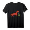 Irish Setter Hund mit Tannenbaum T-Shirt – Lustiges Geschenk für Irish Setter Fans, Hundeliebhaber & HapFrog