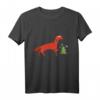 Irish Setter Hund mit Tannenbaum T-Shirt – Lustiges Geschenk für Irish Setter Fans, Hundeliebhaber & HapFrog