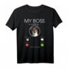 Jack Russel my Boss T-Shirt – Lustiges Hundemotiv für Hundebesitzer, Hunde Papa, Mama, Oma & Opa – Perfektes Geschenk für Tierfreunde