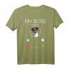 Jack Russel my Boss T-Shirt – Lustiges Hundemotiv für Hundebesitzer, Hunde Papa, Mama, Oma & Opa – Perfektes Geschenk für Tierfreunde