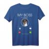 Jack Russel my Boss T-Shirt – Lustiges Hundemotiv für Hundebesitzer, Hunde Papa, Mama, Oma & Opa – Perfektes Geschenk für Tierfreunde