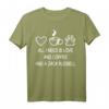 All I Need Is Love And Coffee And A Jack Russell Terrier T-Shirt – Lustige Hunde- und Tierliebhaber Kleidung als Geschenk