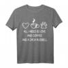 All I Need Is Love And Coffee And A Jack Russell Terrier T-Shirt – Lustige Hunde- und Tierliebhaber Kleidung als Geschenk