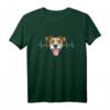 Herzschlag Pulslinien Design - Jack Russell Terrier T-Shirt für Hunde Fans, perfekte Geschenkidee zu Weihnachten & Geburtstag