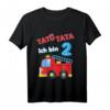 Kinder 2. Geburtstag Junge Feuerwehr Zweites Feuerwehrauto T-Shirt - Perfektes Geschenk zum Geburtstag