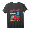Kinder 2. Geburtstag Junge Feuerwehr Zweites Feuerwehrauto T-Shirt - Perfektes Geschenk zum Geburtstag
