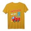 Kinder 2. Geburtstag Junge Feuerwehr Zweites Feuerwehrauto T-Shirt - Perfektes Geschenk zum Geburtstag