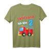 Kinder 2. Geburtstag Junge Feuerwehr Zweites Feuerwehrauto T-Shirt - Perfektes Geschenk zum Geburtstag