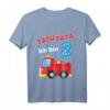 Kinder 2. Geburtstag Junge Feuerwehr Zweites Feuerwehrauto T-Shirt - Perfektes Geschenk zum Geburtstag