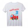Kinder 2. Geburtstag Junge Feuerwehr Zweites Feuerwehrauto T-Shirt - Perfektes Geschenk zum Geburtstag