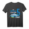 Kinder 5. Geburtstag Polizei T-Shirt für Jungen - Lustiges Geburtstagsoutfit mit Polizeiauto & Zahl 5