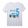 Kinder 5. Geburtstag Polizei T-Shirt für Jungen - Lustiges Geburtstagsoutfit mit Polizeiauto & Zahl 5