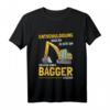 Kinder Entschuldigung das ich zu spät bin Bagger T-Shirt – Lustiges Design für Schulstart, Einschulung & Schulanfang für Jungen und Mädchen