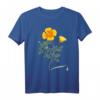 Californian Poppy Botanical Illustration Flower California T-Shirt - Stilvoll und klassisch geschnitten