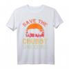 Save The Chubby Unicorns T-Shirt - Vintage Retro Sonnen Shirt mit Einhorn-Parodie, Lustiges Tiermotiv, Ideal als Geschenk im 70er/80er Stil