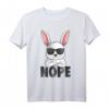 Hasen Nope Hase Kaninchen T-Shirt – Lustiges Geschenk für Tierliebhaber, Kinder & Erwachsene zu Weihnachten, Ostern, Geburtstag