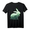 Kaninchen Hase Surreal T-Shirt - Doppelbelichtetes Wildtier-Design für Natur- und Tierliebhaber, ideal für Outdoor, Ostern und kreative Statements
