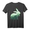 Kaninchen Hase Surreal T-Shirt - Doppelbelichtetes Wildtier-Design für Natur- und Tierliebhaber, ideal für Outdoor, Ostern und kreative Statements
