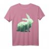 Kaninchen Hase Surreal T-Shirt - Doppelbelichtetes Wildtier-Design für Natur- und Tierliebhaber, ideal für Outdoor, Ostern und kreative Statements