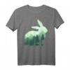 Kaninchen Hase Surreal T-Shirt - Doppelbelichtetes Wildtier-Design für Natur- und Tierliebhaber, ideal für Outdoor, Ostern und kreative Statements