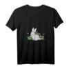 Damen Süßer Hase Tier-Motiv Kaninchen Hoppelhase Ostern T-Shirt mit V-Ausschnitt - Perfekt für das Osterfest & den Frühling