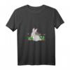 Damen Süßer Hase Tier-Motiv Kaninchen Hoppelhase Ostern T-Shirt mit V-Ausschnitt - Perfekt für das Osterfest & den Frühling