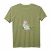 Damen Süßer Hase Tier-Motiv Kaninchen Hoppelhase Ostern T-Shirt mit V-Ausschnitt - Perfekt für das Osterfest & den Frühling