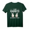 I Like Rabbits And Maybe 3 People - Lustiges Kaninchen T-Shirt für Kinder, Damen & Herren als Geschenk oder Tierzubehör