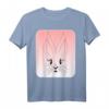 Line Art Ästhetik Kaninchen Osterhase T-Shirt - Minimalistische Tierkunst für Tierliebhaber & Frühlingsfans