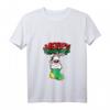 Damen Weihnachtshase - Süßes Weihnachtsdesign mit Kaninchen T-Shirt im V-Ausschnitt für festliche Anlässe