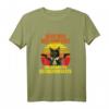 HapFrog Pew Pew Katze T-Shirt mit Anti Social Spruch – Lustiges Vintage Retro Social Distancing Shirt für Einzelgänger und Spaßvögel