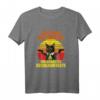 HapFrog Pew Pew Katze T-Shirt mit Anti Social Spruch – Lustiges Vintage Retro Social Distancing Shirt für Einzelgänger und Spaßvögel