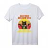 HapFrog Pew Pew Katze T-Shirt mit Anti Social Spruch – Lustiges Vintage Retro Social Distancing Shirt für Einzelgänger und Spaßvögel