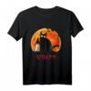 Mörderische lustige schwarze Katze mit Messer T-Shirt – Perfektes Geschenk für Katzenliebhaber, Halloween, Neujahr, Weihnachten, Valentinstag & Muttertag