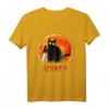 Mörderische lustige schwarze Katze mit Messer T-Shirt – Perfektes Geschenk für Katzenliebhaber, Halloween, Neujahr, Weihnachten, Valentinstag & Muttertag