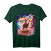 Laser Eyes Weltraum-Katze auf Lama T-Shirt – Lustiges Tiermotiv für Tier- und Raumfahrtfans, klassisch geschnitten