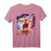 Laser Eyes Weltraum-Katze auf Lama T-Shirt – Lustiges Tiermotiv für Tier- und Raumfahrtfans, klassisch geschnitten