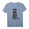Mexiko Dia De Los Muertos Calavera Katze T-Shirt - Farbenfrohes Halloween-Design mit Blumen und Sugar Skulls für Día de los Muertos & Gothic Fans