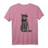 Mexiko Dia De Los Muertos Calavera Katze T-Shirt - Farbenfrohes Halloween-Design mit Blumen und Sugar Skulls für Día de los Muertos & Gothic Fans