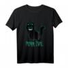 Teuflische Grinse Katze Purr Evil T-Shirt – Gothic Streetwear für Horror- und Mystery-Fans, ideal für Halloween & Mythologie-Liebhaber