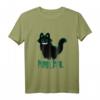 Teuflische Grinse Katze Purr Evil T-Shirt – Gothic Streetwear für Horror- und Mystery-Fans, ideal für Halloween & Mythologie-Liebhaber