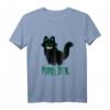 Teuflische Grinse Katze Purr Evil T-Shirt – Gothic Streetwear für Horror- und Mystery-Fans, ideal für Halloween & Mythologie-Liebhaber