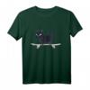 Lustiges schwarze Katze auf Skateboarder im Retro-Stil T-Shirt – Perfektes Geschenk für Katzen- und Skateboardfans