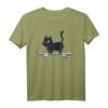 Lustiges schwarze Katze auf Skateboarder im Retro-Stil T-Shirt – Perfektes Geschenk für Katzen- und Skateboardfans
